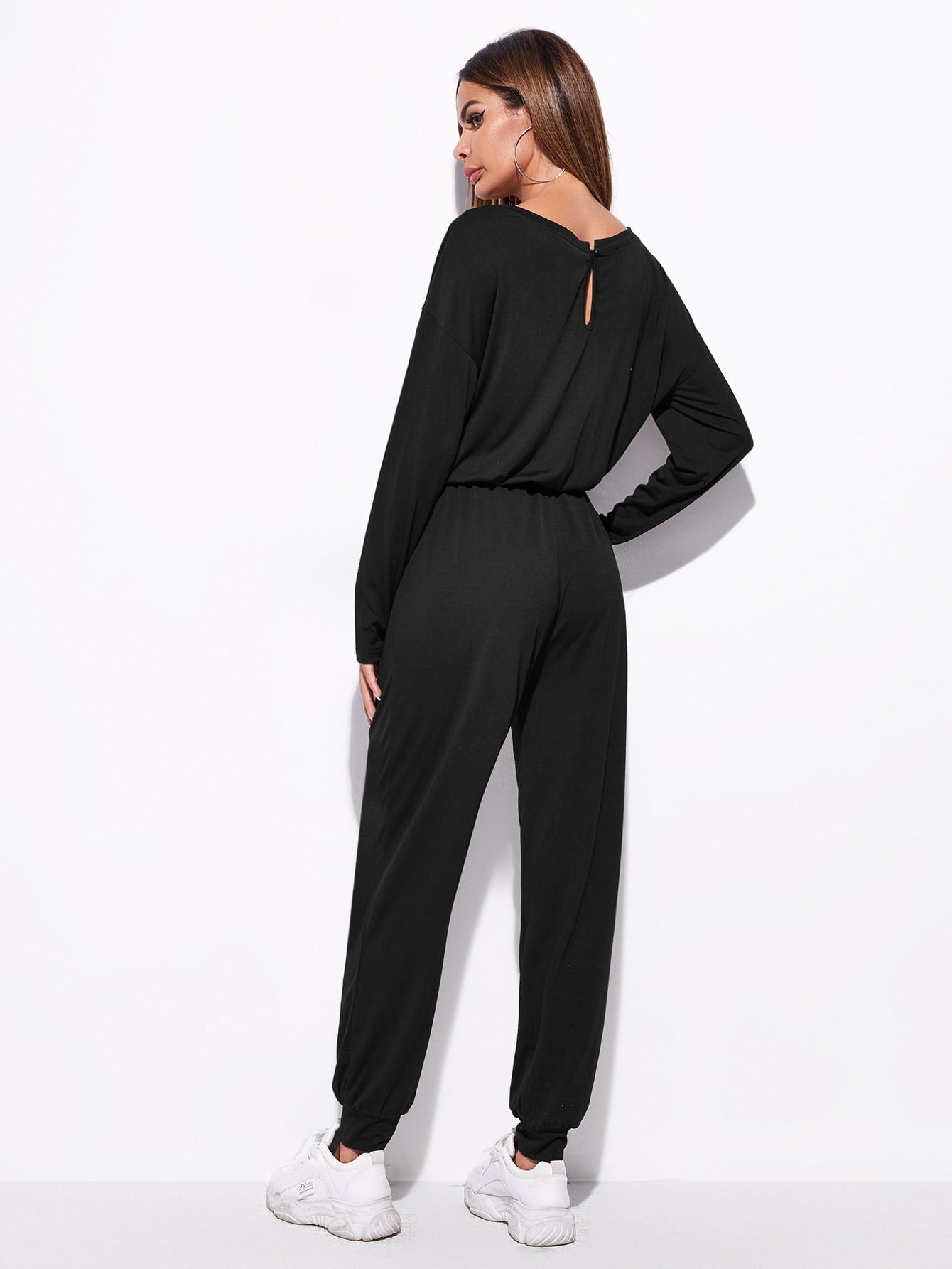 Essnce Drop Shoulder Knot Front Jumpsuit