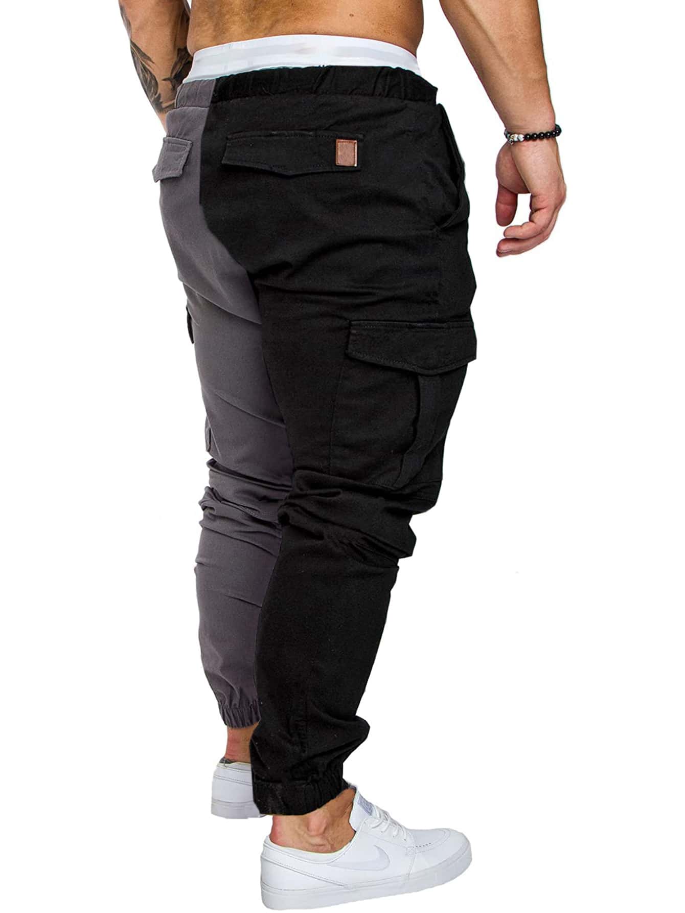 Manfinity Homme Men Two Tone Drawstring Waist Cargo Pants