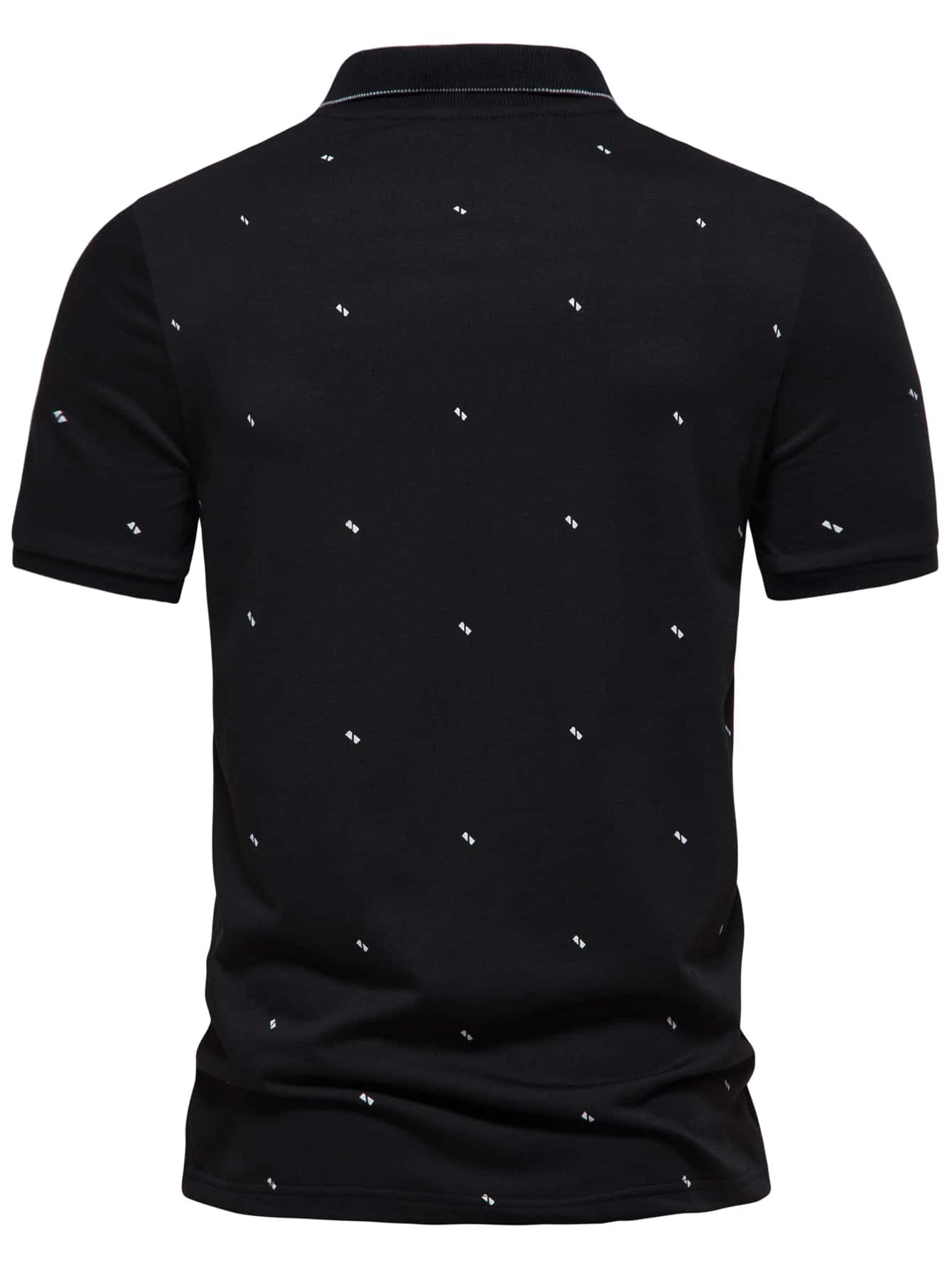 Manfinity Homme Men Geo Print Polo Shirt