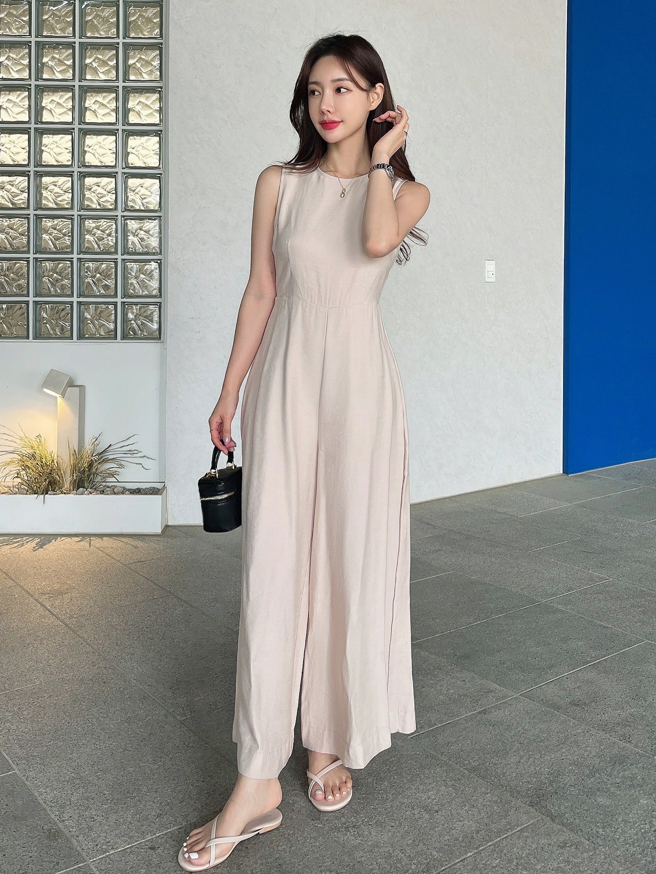 DAZY Solid Wide Leg Jumpsuit