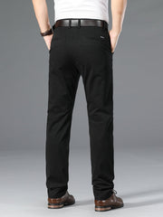 Men Patch Detail Slant Pocket Pants Without Belt