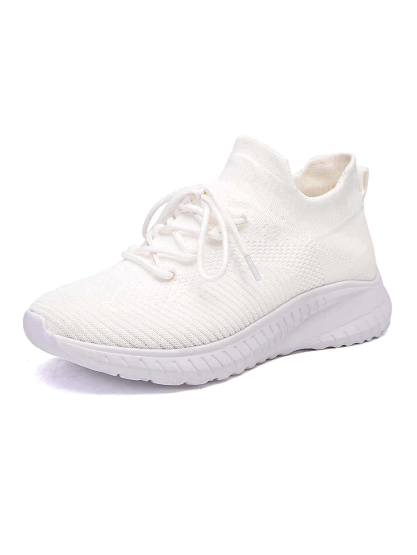 Women's Knitted Sports Shoes, Breathable, Slip-resistant, Outdoor Sneakers