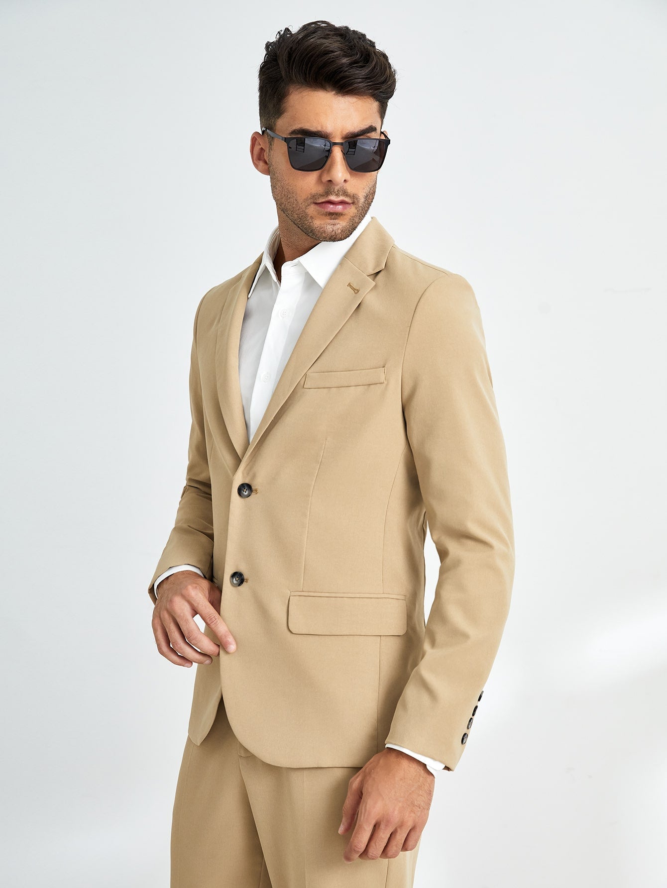 Manfinity Mode Men Single Breasted Blazer & Pants Suit