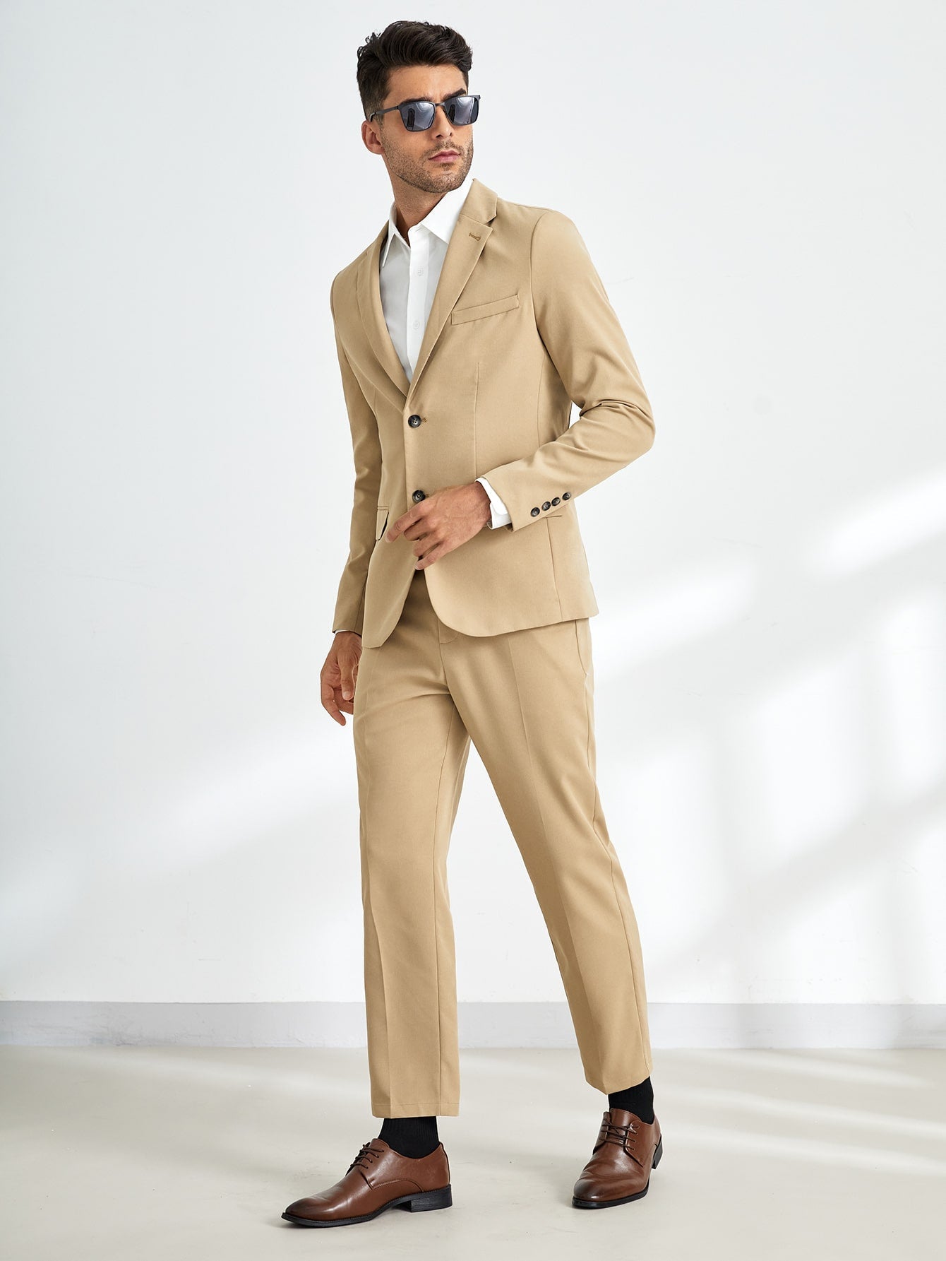 Manfinity Mode Men Single Breasted Blazer & Pants Suit