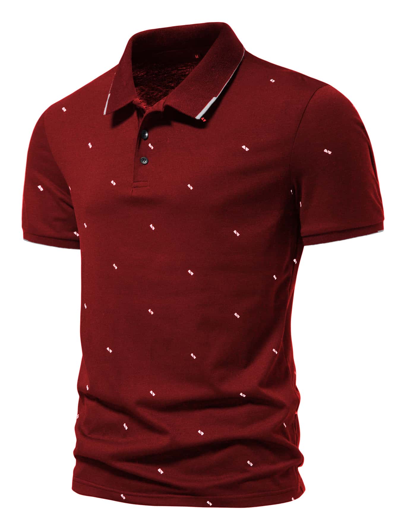 Manfinity Homme Men Geo Print Polo Shirt