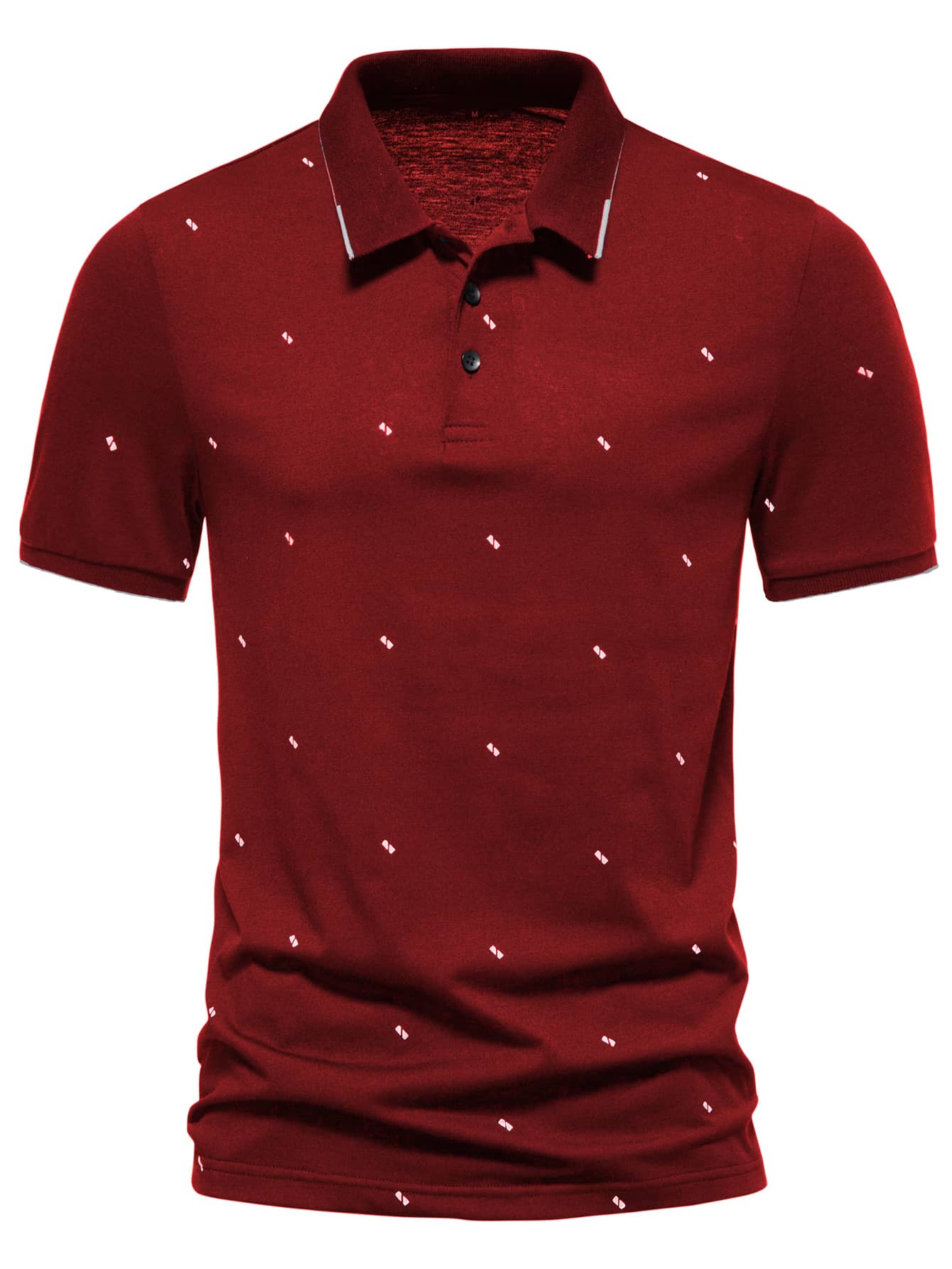 Manfinity Homme Men Geo Print Polo Shirt