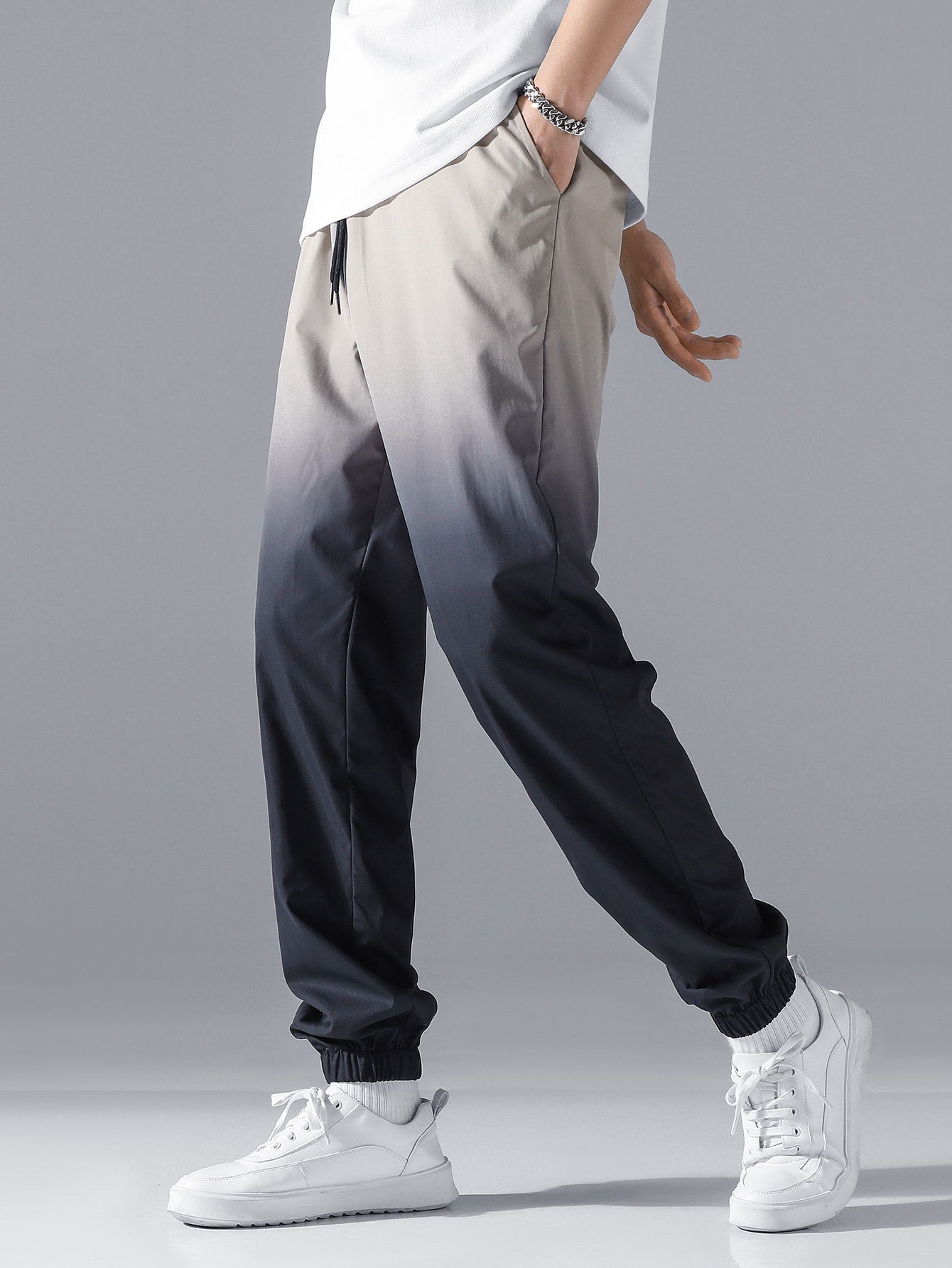 Manfinity Men Ombre Drawstring Waist Pants