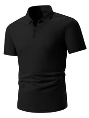 Manfinity Homme Men Quarter Button Polo Shirt