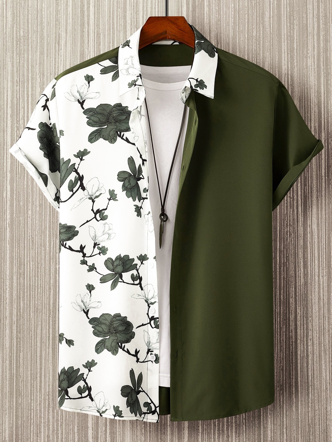 Manfinity RSRT Men Floral Print Shirt Without Tee