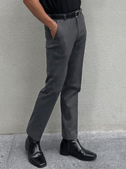 DAZY Men Slant Pocket Suit Pants Without Belt