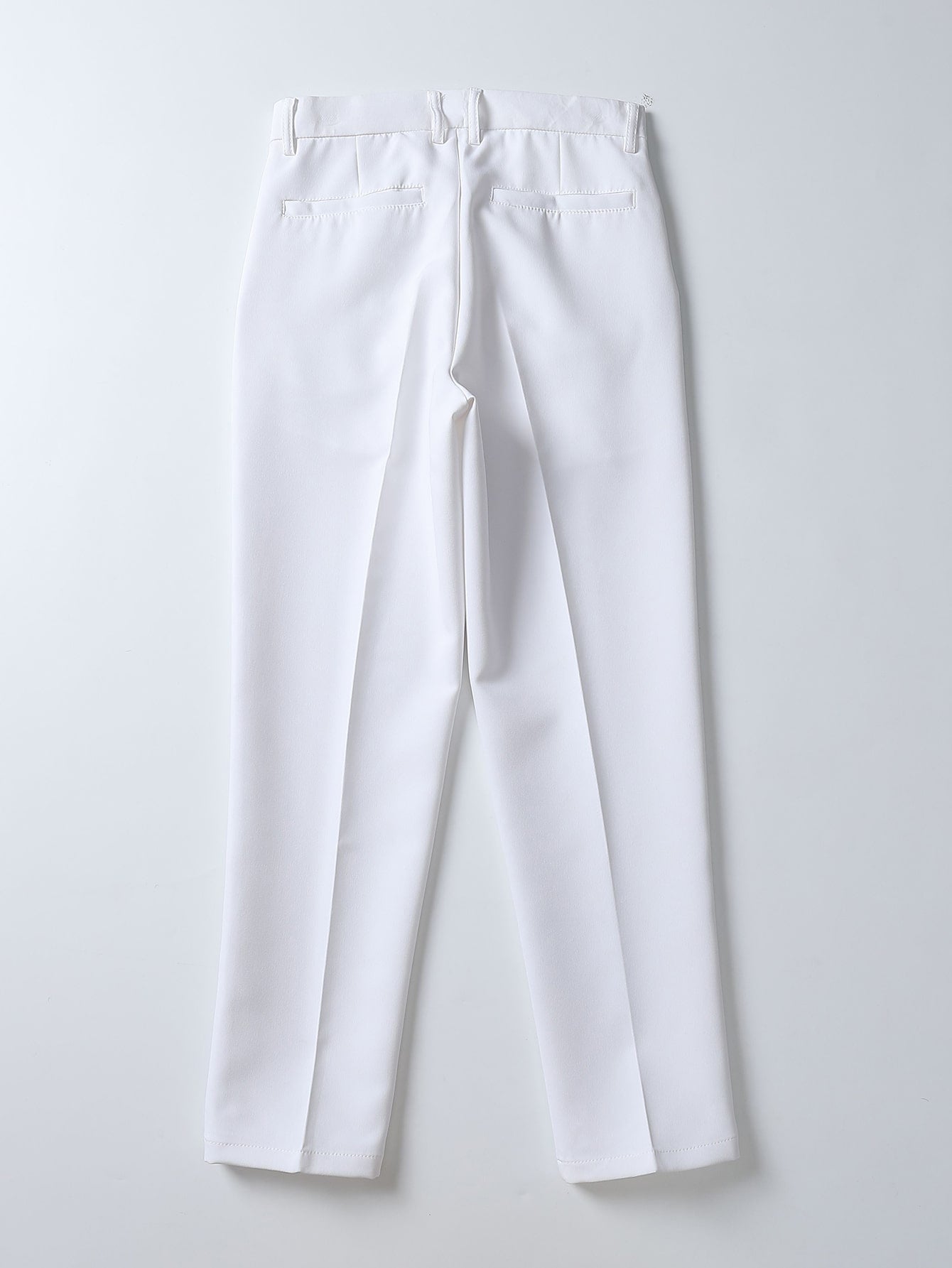 Men Slant Pocket Solid Suit Pants