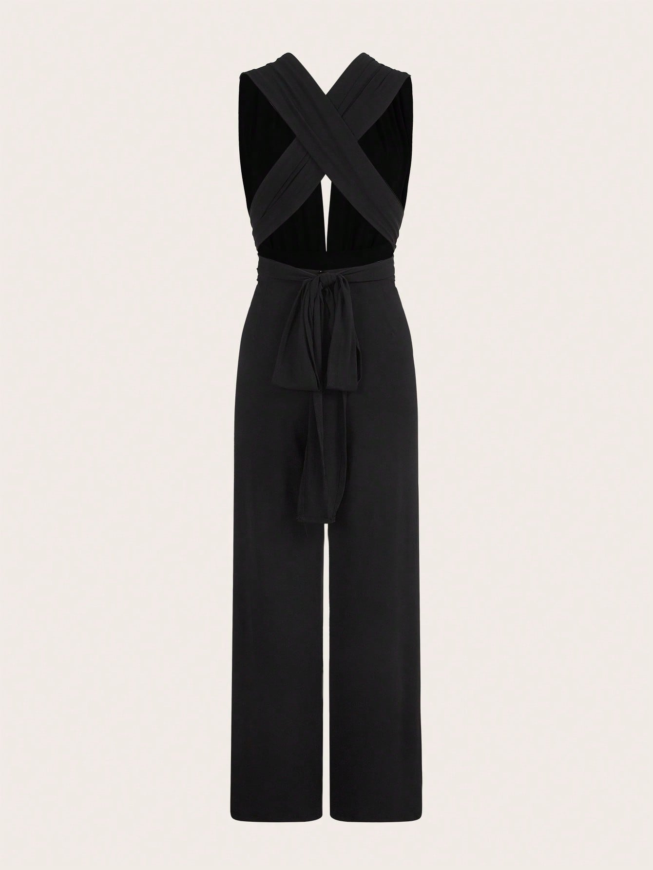 BIZwear Multi Way Open Back Wide Leg Jumpsuit Workwear