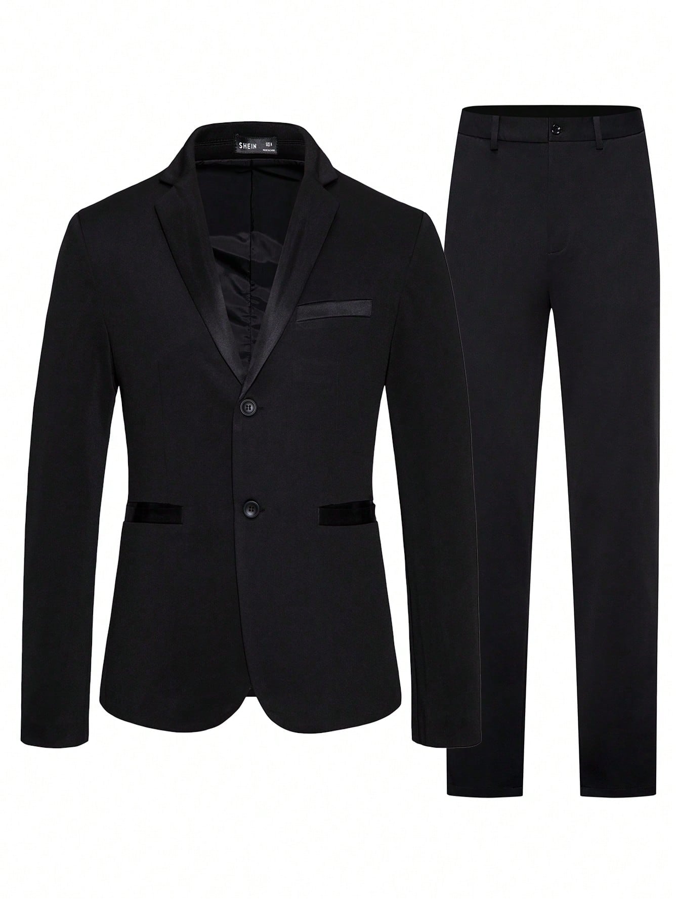 Manfinity Mode Men Single Breasted Blazer & Suit Pants