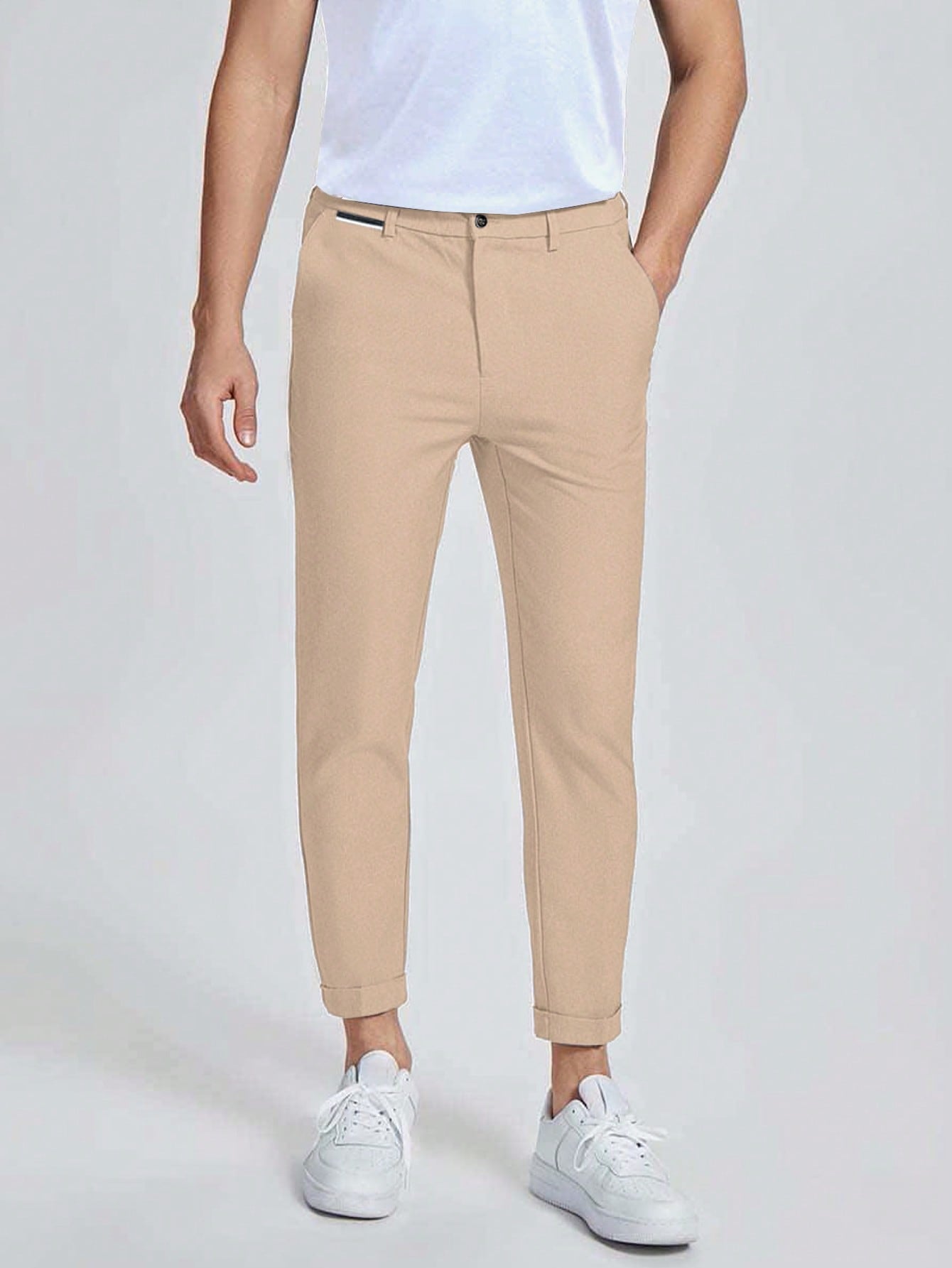 Manfinity Mode Men Slant Pocket Suit Pants