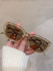 1pair Women Geometric Frame Casual Fashion Glasses For Daily Life