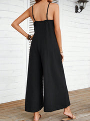 VCAY Solid Wide Leg Cami Jumpsuit