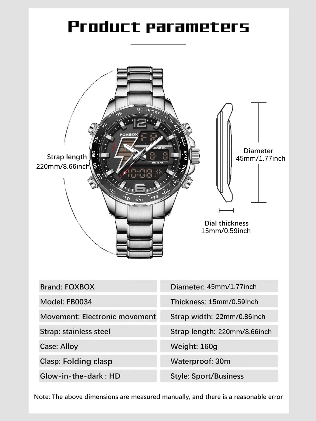 Men  Watch Top Luxury Brand Big Dial Sport Watches Mens Chronograph Quartz Wristwatch Date Male Clock