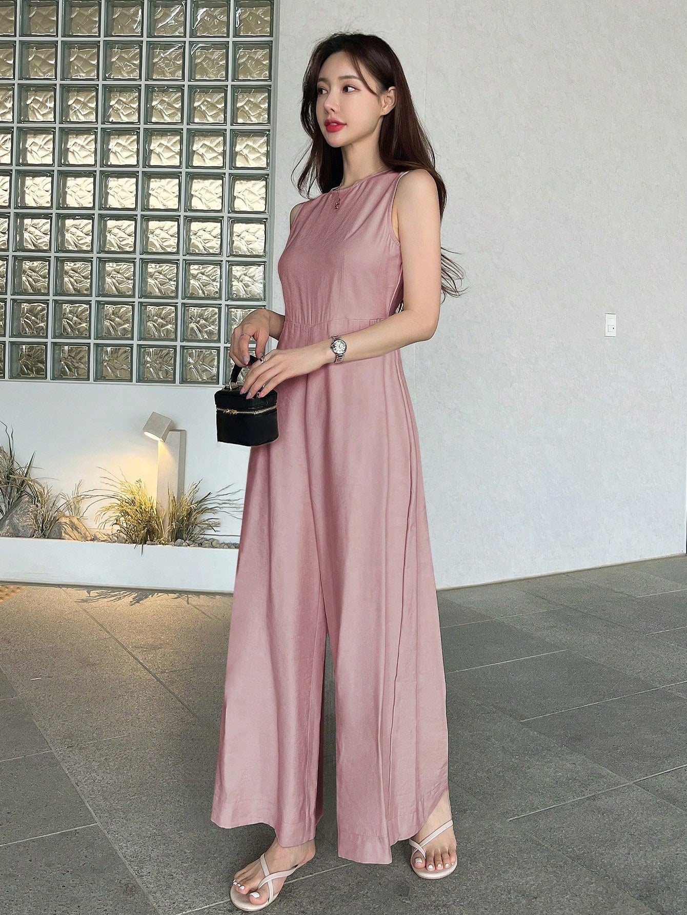 DAZY Solid Wide Leg Jumpsuit