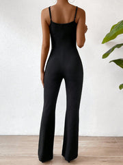 Privé Solid Flare Leg Cami Jumpsuit