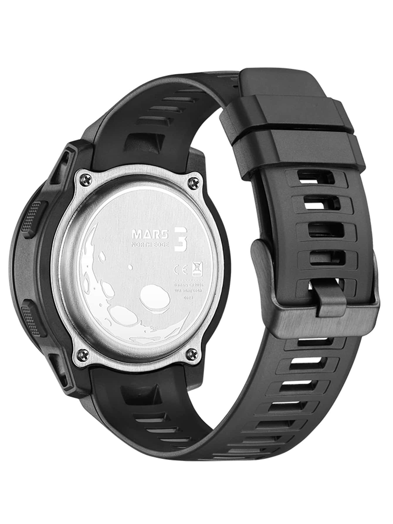 Stainless Steel Round Dial Digital Watch