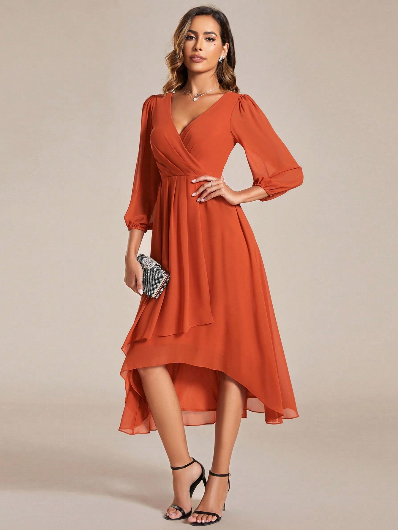 EVER-PRETTY Elegant V-neck Bridesmaid Dress