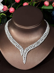 1 Set Bridal Zirconia Full Jewelry Sets For Women Party Luxury CZ Crystal Wedding necklace sets