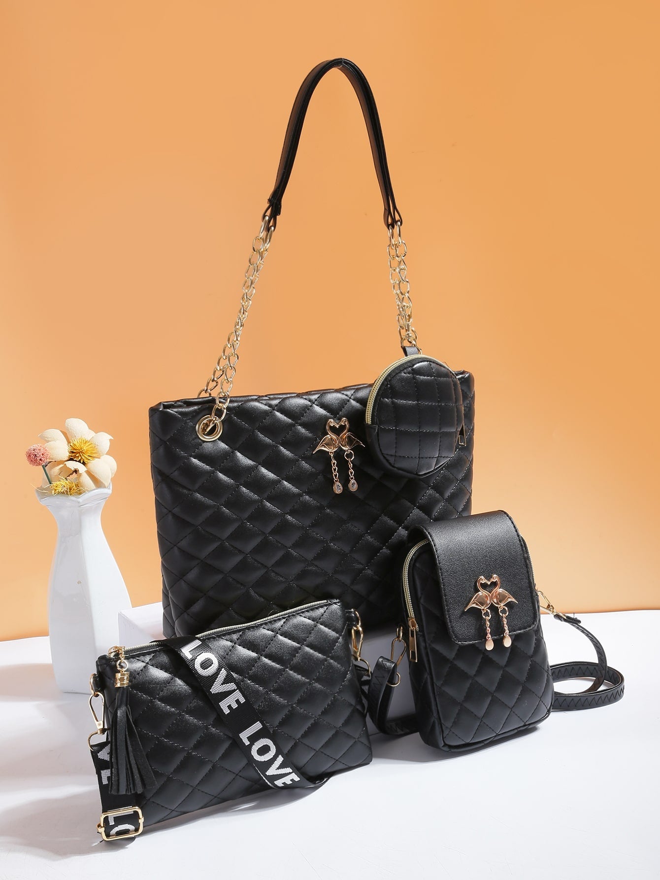 Trendy And Fashionable New Style Mini Women'S Combination Bag With Tote, Crossbody And Single Shoulder Options