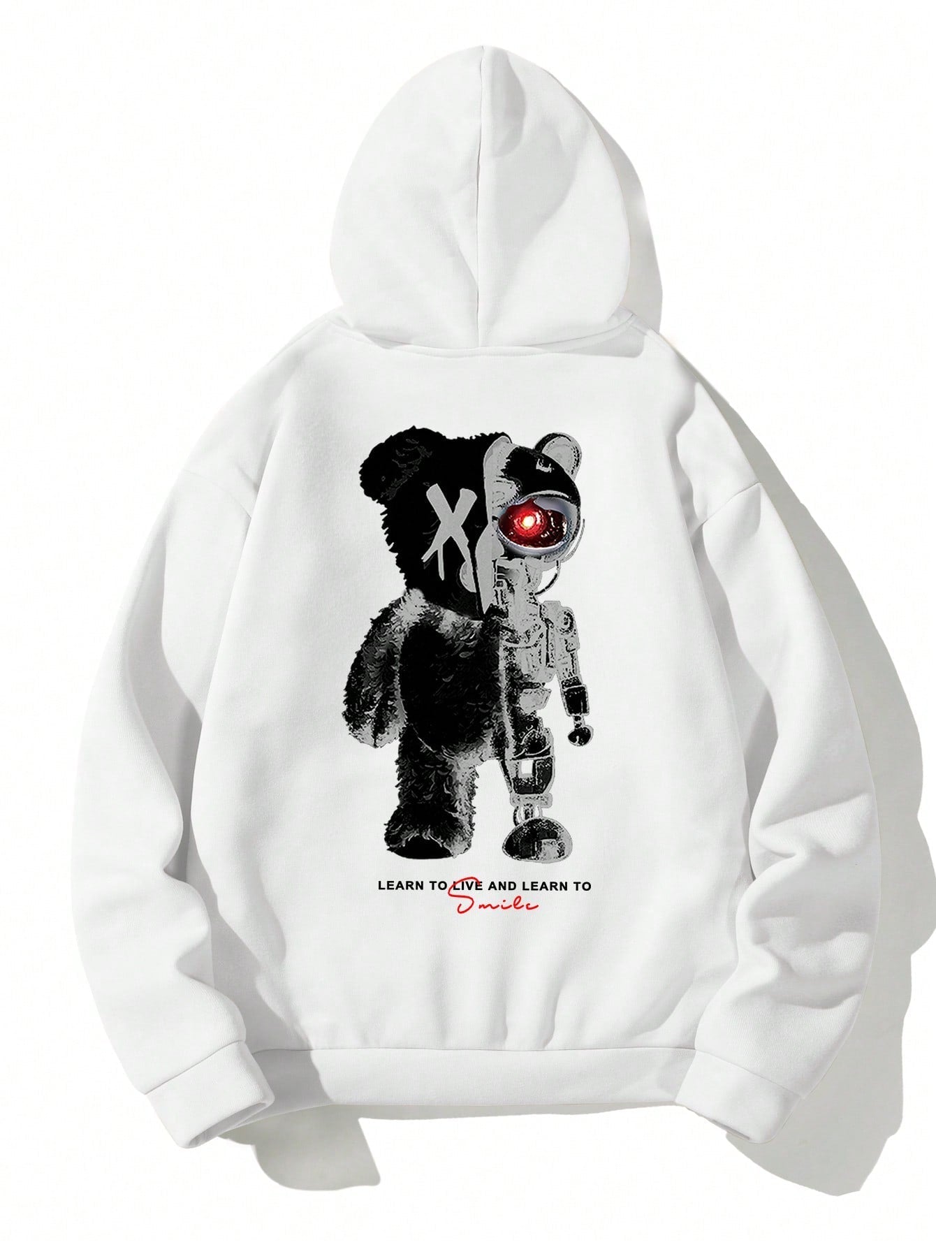 Manfinity Men's Cartoon Bear Hooded Leisure Sweatshirt