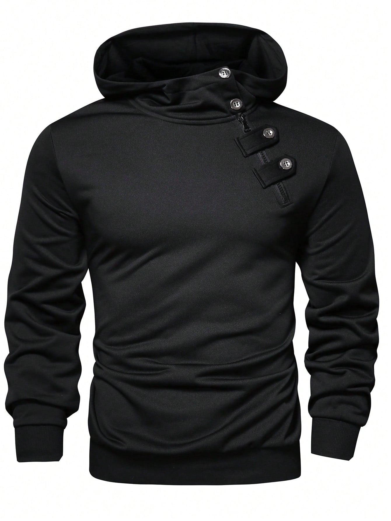 Manfinity Men'S Half Zip Hooded Casual Sweatshirt