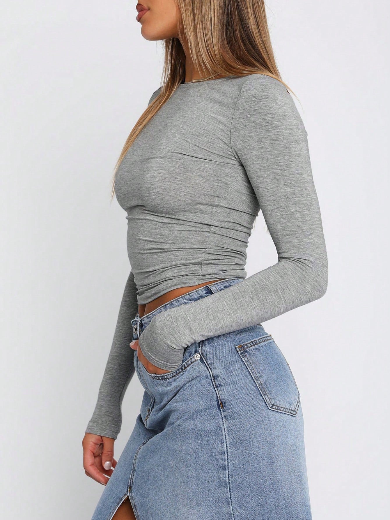 Solid Crop Tee