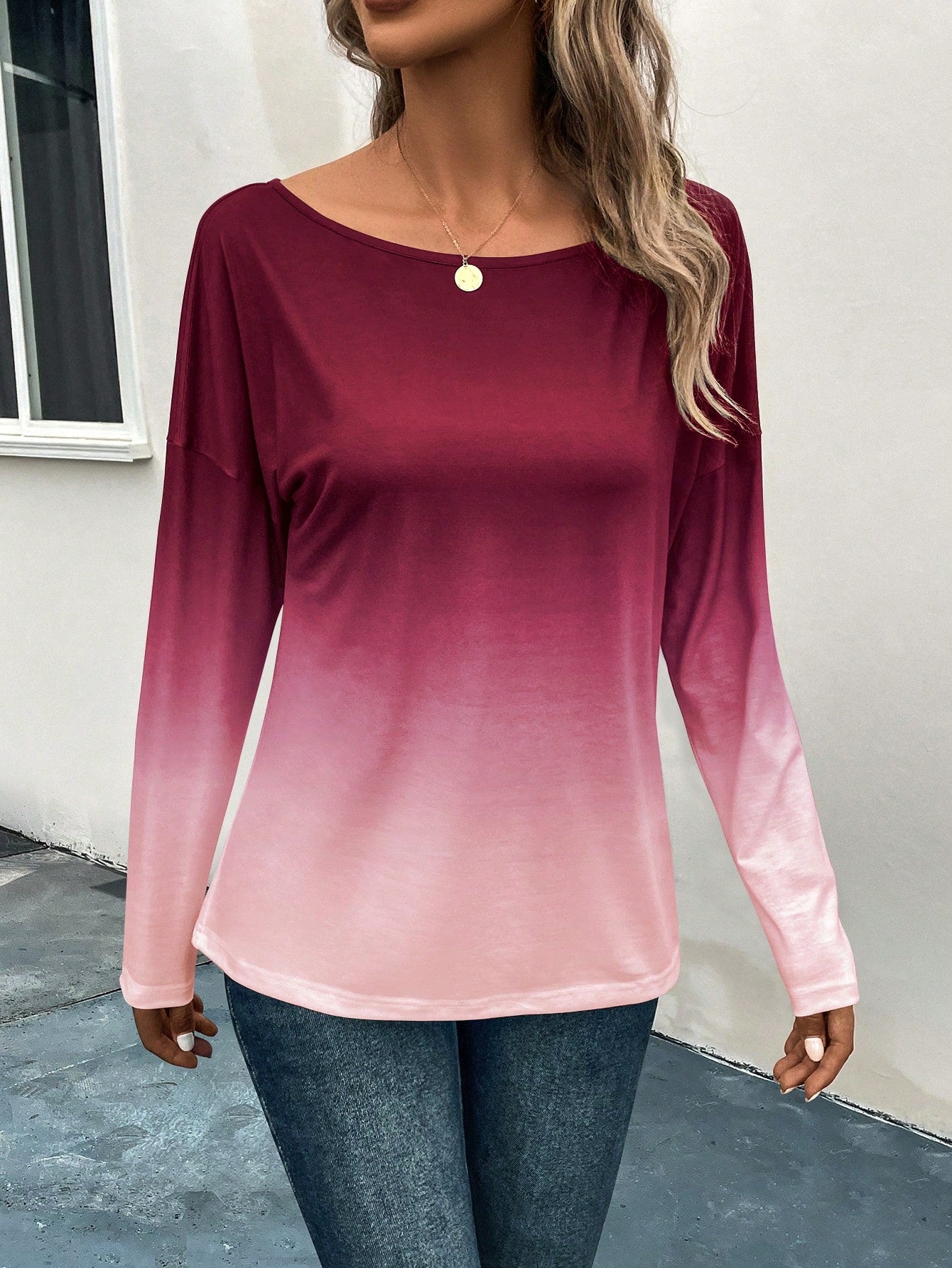 LUNE Ombre Drop Shoulder Tee