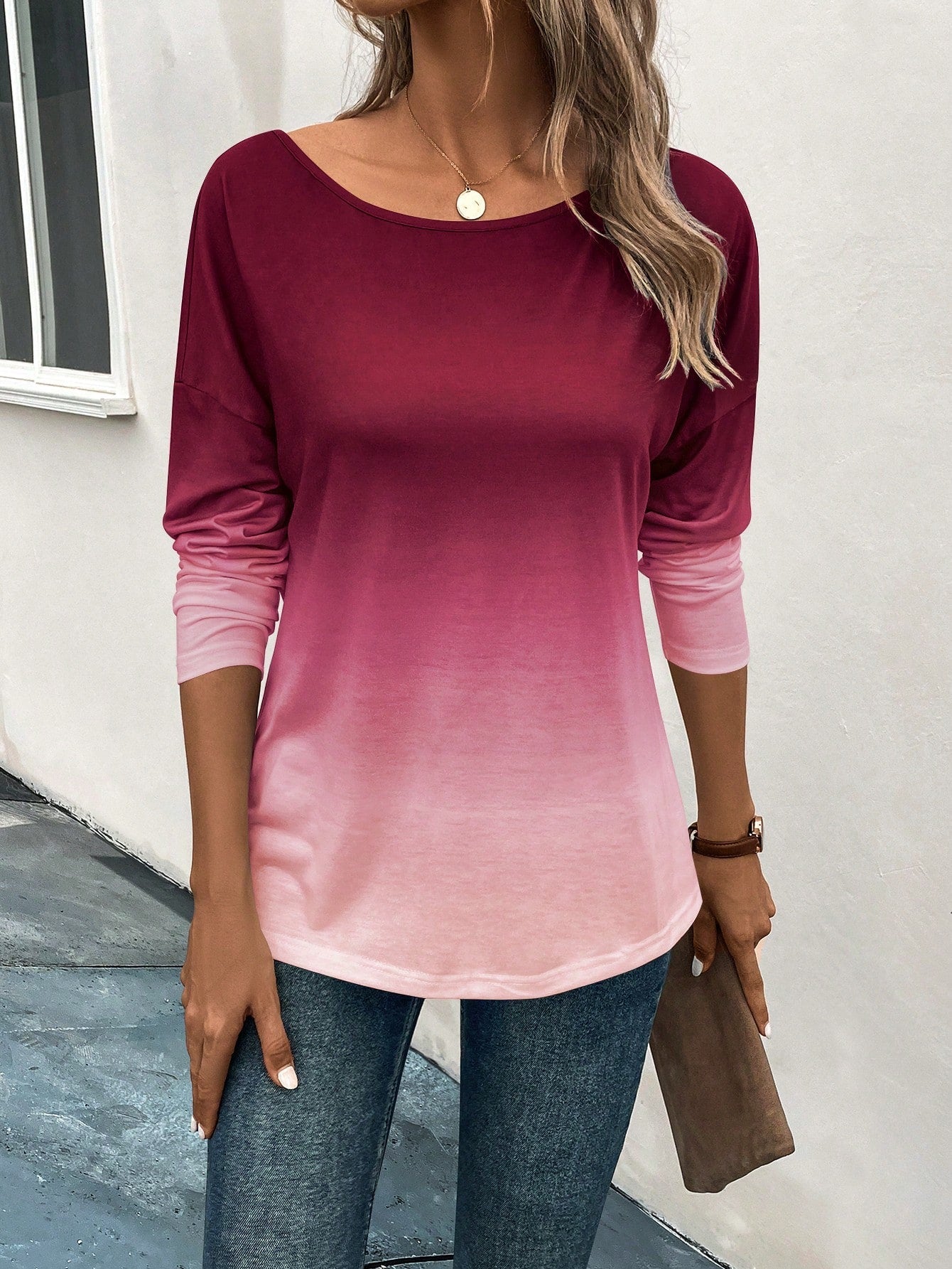 LUNE Ombre Drop Shoulder Tee