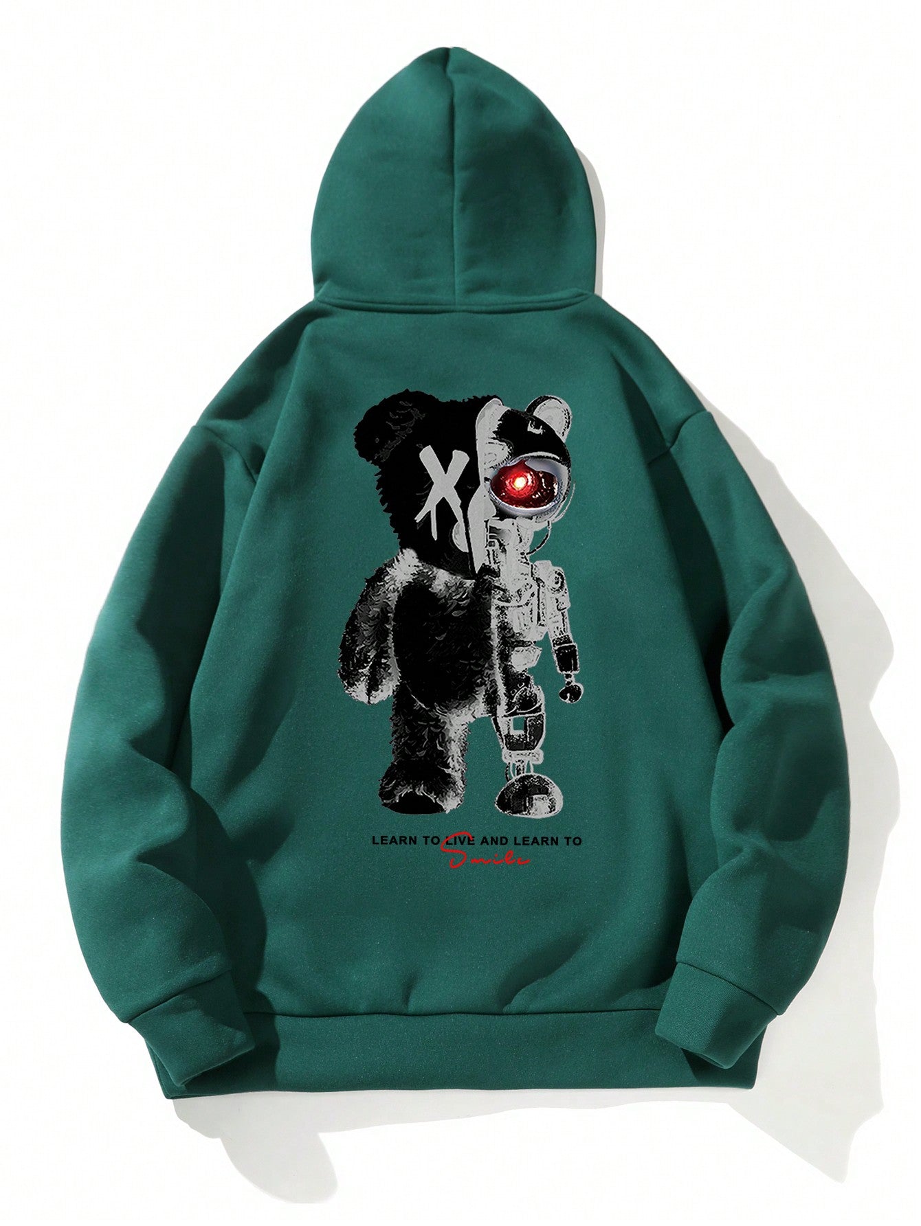 Manfinity Men's Cartoon Bear Hooded Leisure Sweatshirt