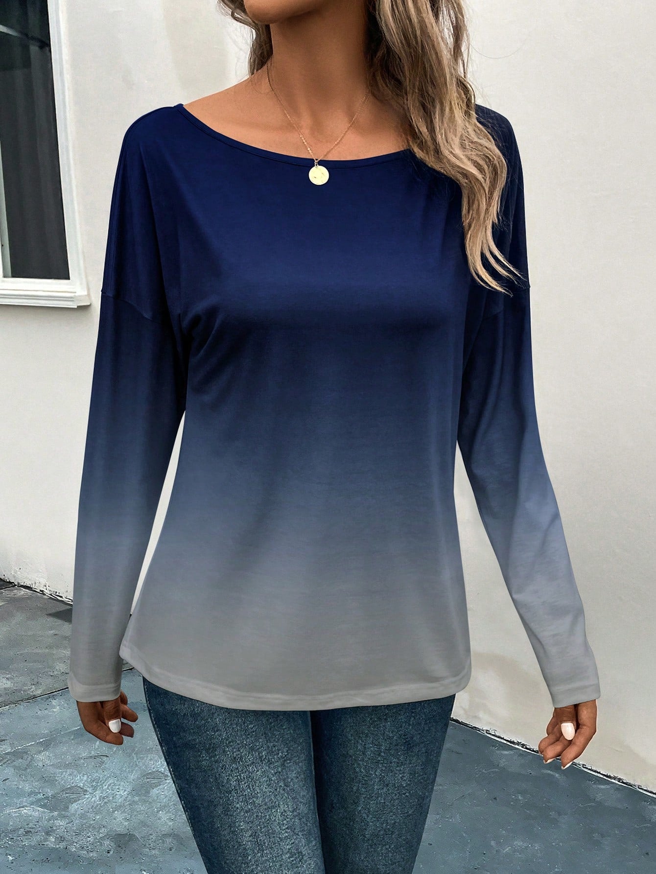 LUNE Ombre Drop Shoulder Tee