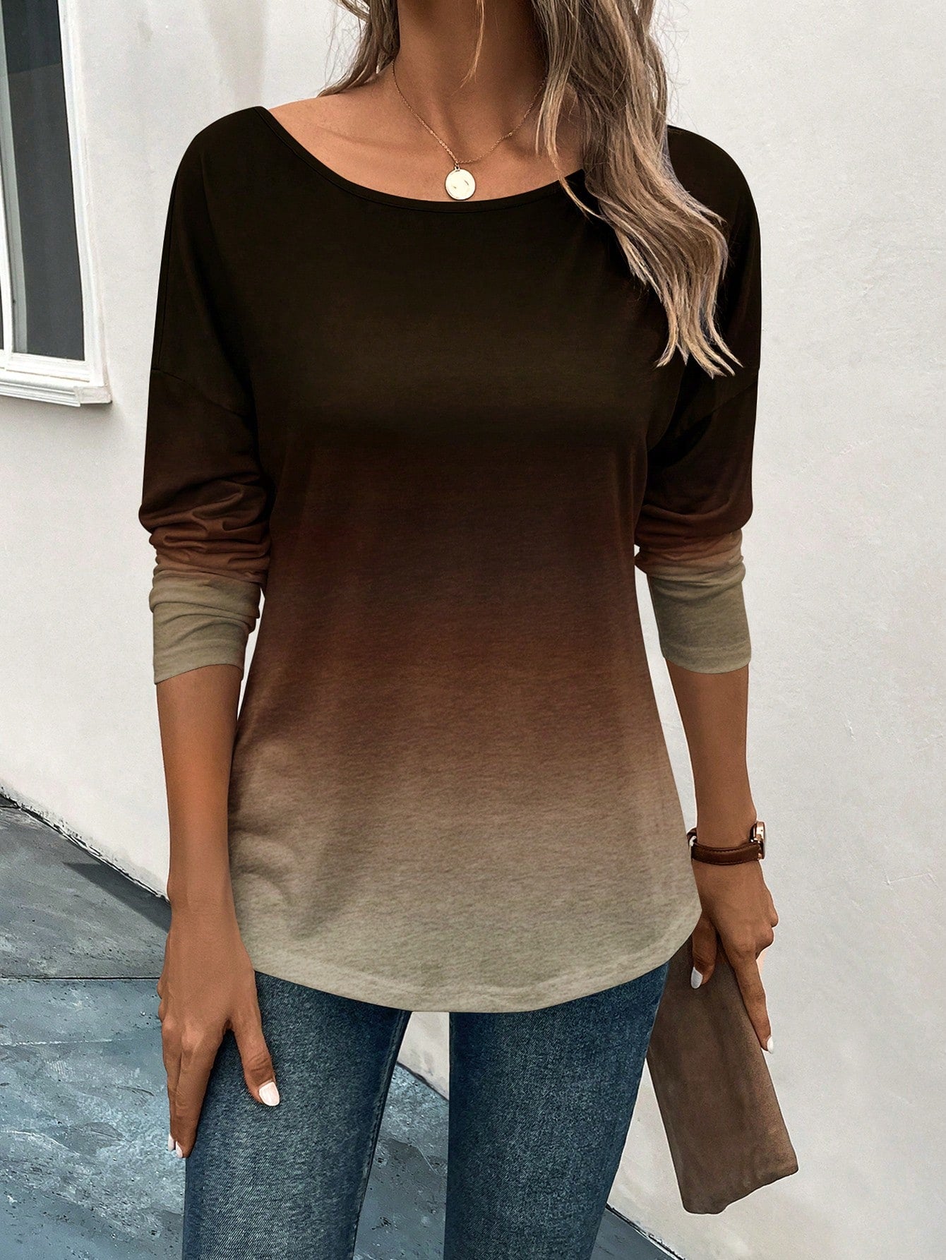 LUNE Ombre Drop Shoulder Tee