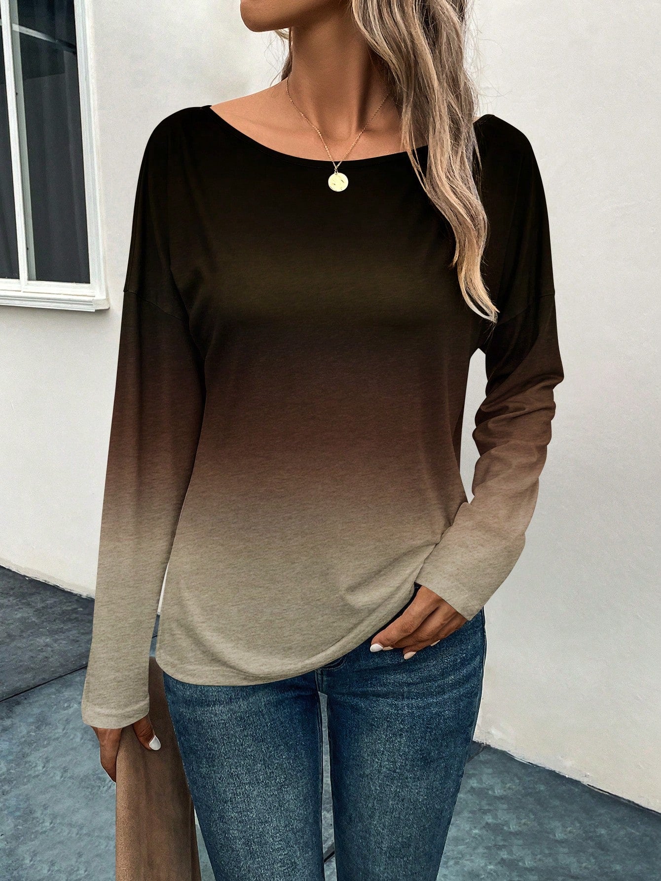 LUNE Ombre Drop Shoulder Tee