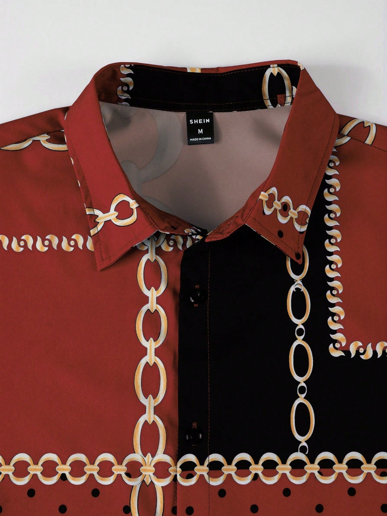 Manfinity Homme Men Chain Print Button Up Shirt