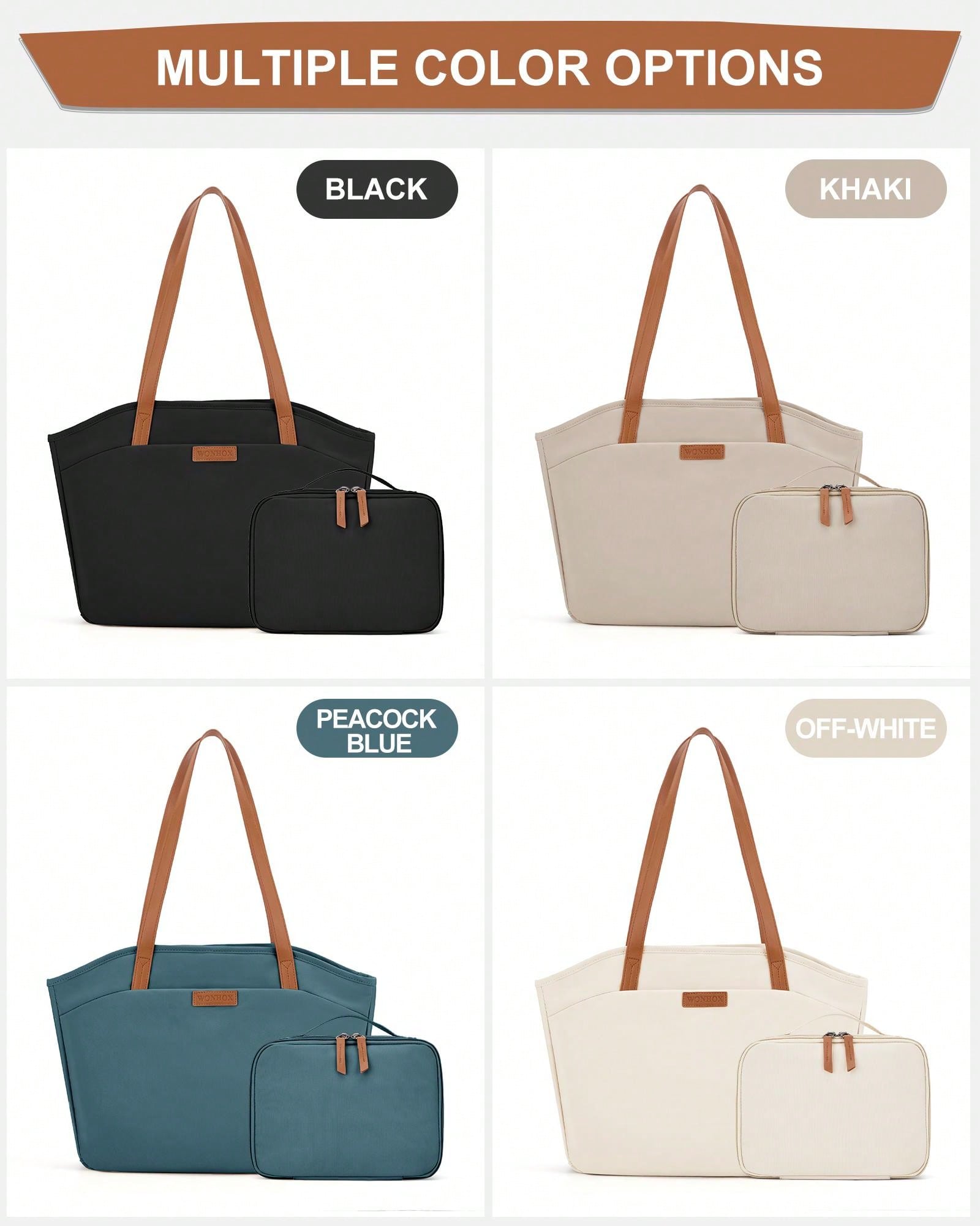 Tote Bag, 2Pcs Women Bag Sets, Shoulder Bag For Women Top Handle Bag Handbags Casual Bag With Wash Makeup Bag, Large Capacity Purse Tote Bag For Women With Zipper Shoulder Hobo Bag Shopping Travel Work Crossbody