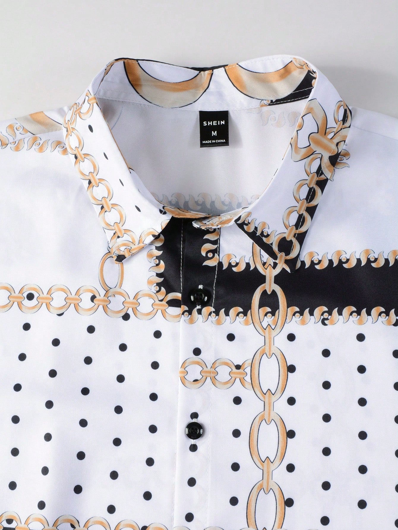 Manfinity Homme Men Chain Print Button Up Shirt