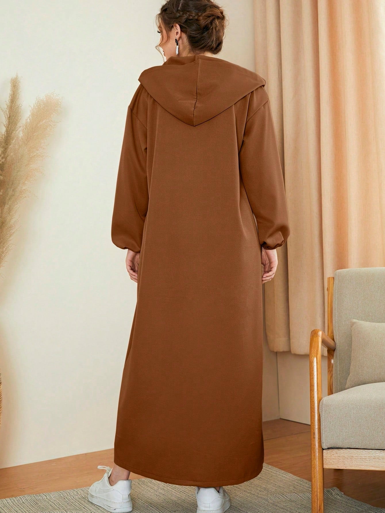 Mulvari Women's Single-breasted Arab Abaya