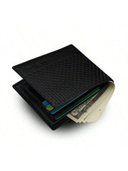 New Arrival Online Men's Short Wallet Made Of High-grade Woven Material With Korean-style Splicing Design Wholesale