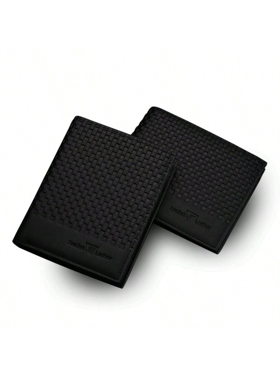 New Arrival Online Men's Short Wallet Made Of High-grade Woven Material With Korean-style Splicing Design Wholesale