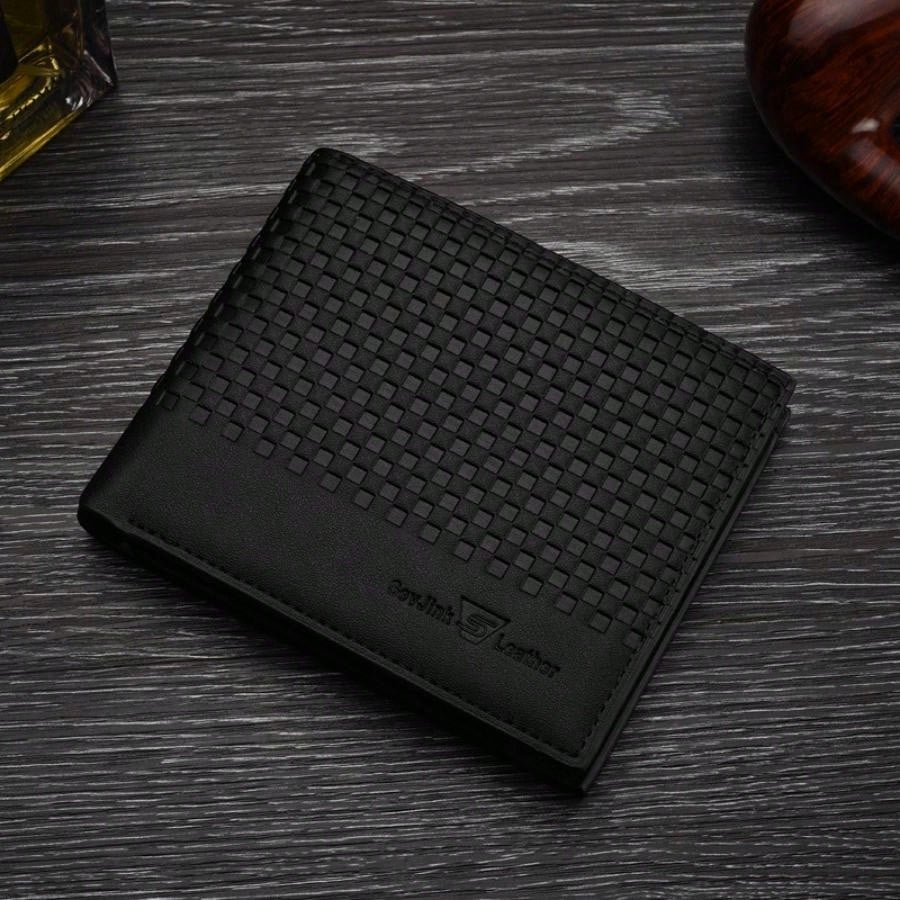 New Arrival Online Men's Short Wallet Made Of High-grade Woven Material With Korean-style Splicing Design Wholesale