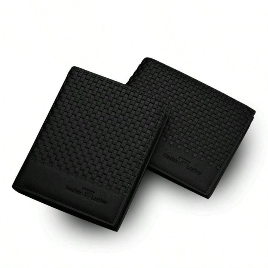 New Arrival Online Men's Short Wallet Made Of High-grade Woven Material With Korean-style Splicing Design Wholesale