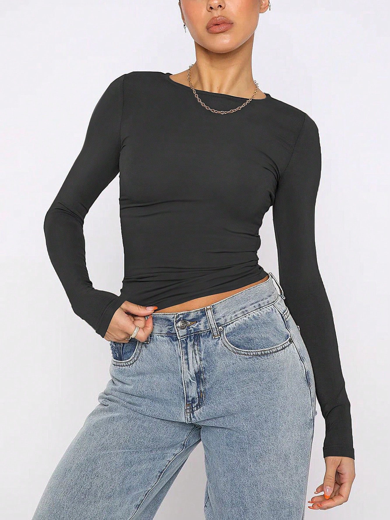 Solid Crop Tee