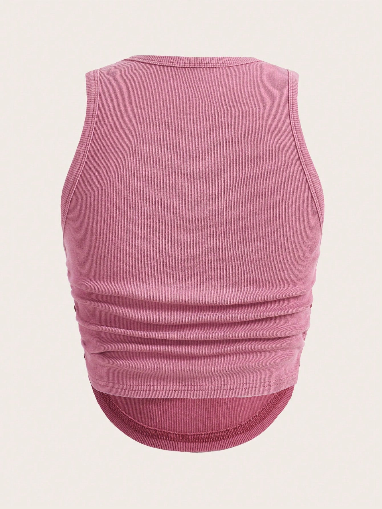 EZwear Solid Curved Hem Tank Top