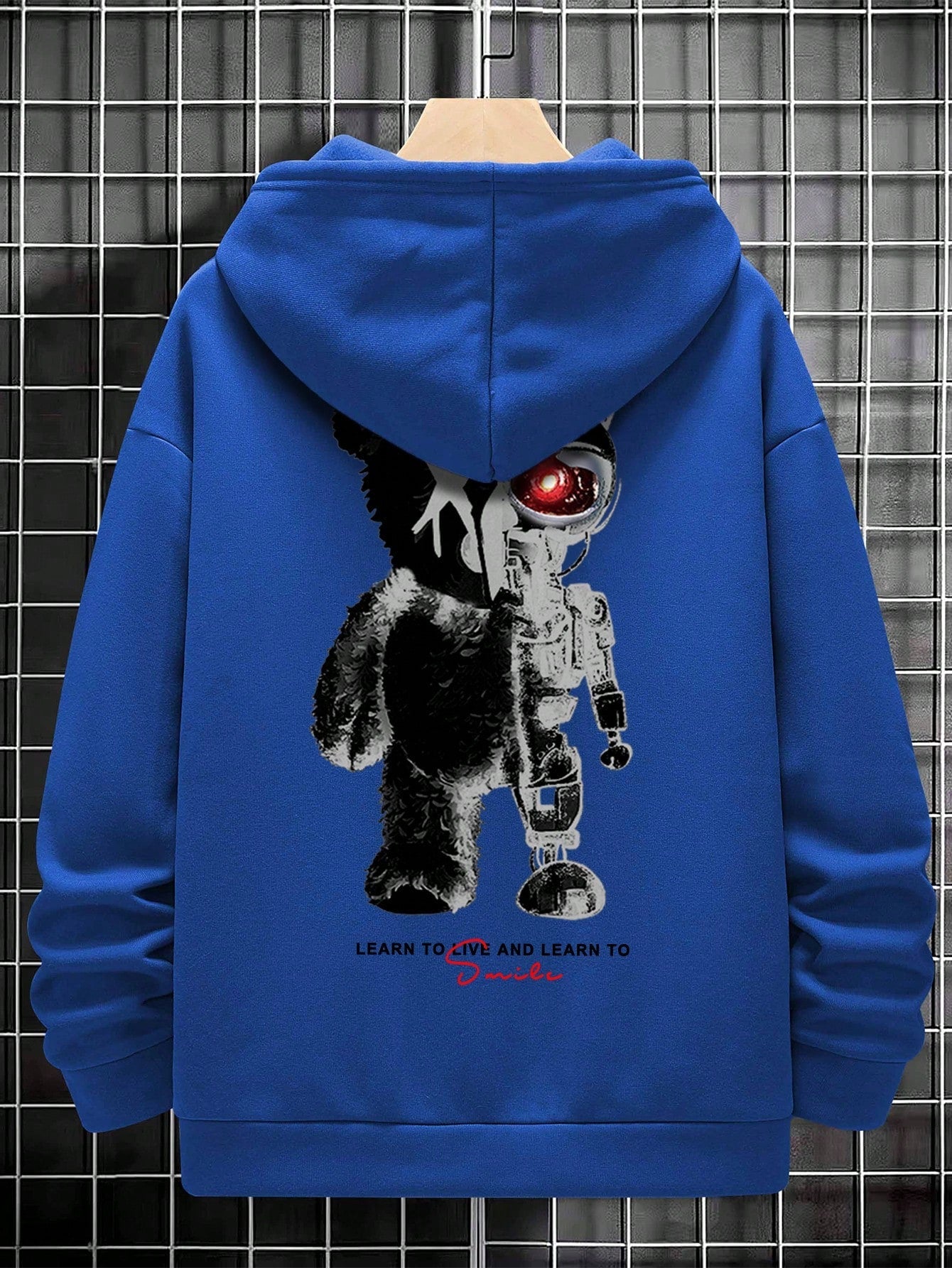 Manfinity Men's Cartoon Bear Hooded Leisure Sweatshirt