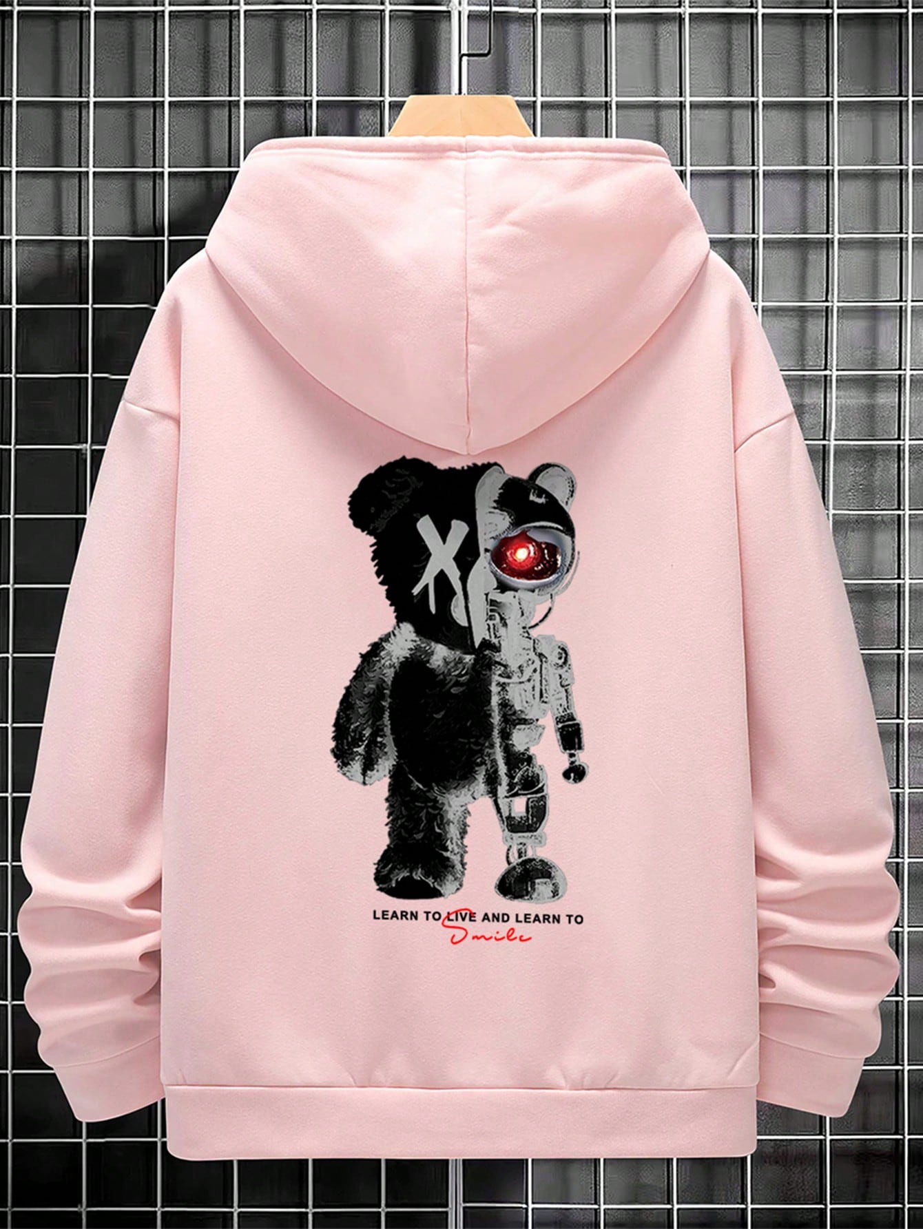 Manfinity Men's Cartoon Bear Hooded Leisure Sweatshirt