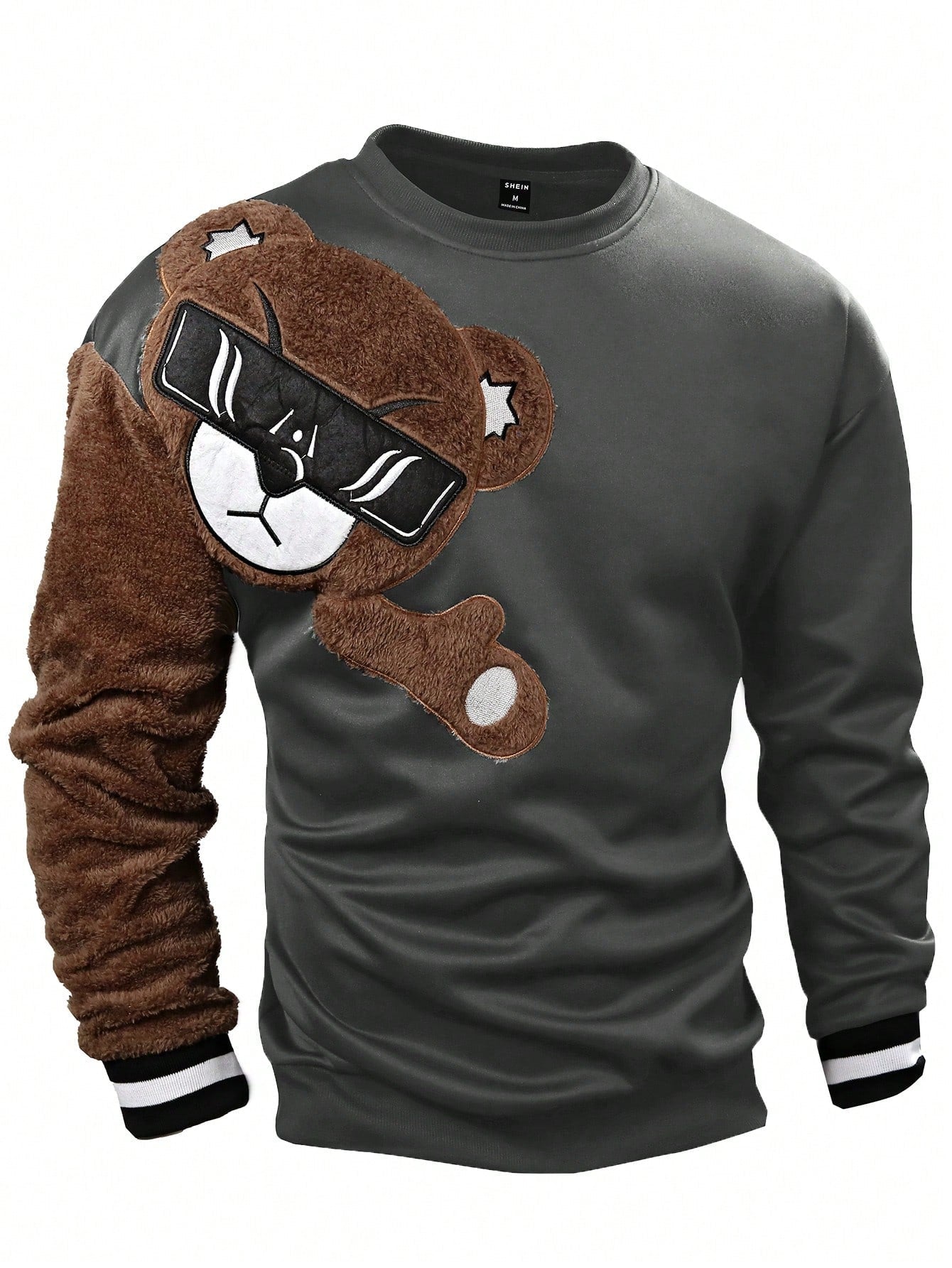 Manfinity Men Bear Pattern Pullover