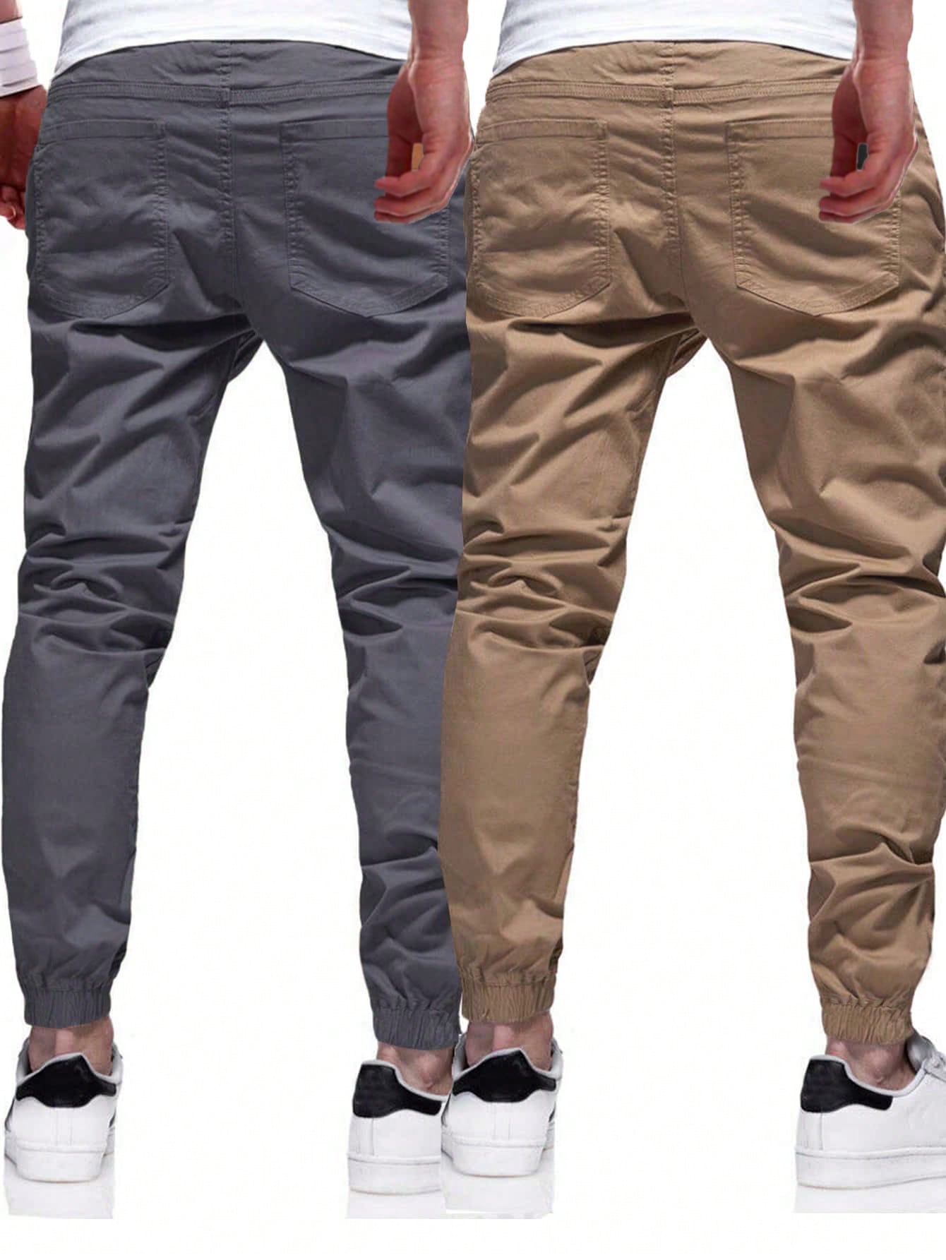 Manfinity Homme Men 2pcs Slant Pocket Pants